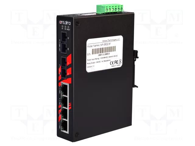 Switch PoE Ethernet; unmanaged; Number of ports: 6; 48÷55VDC ANTAIRA LNP-0602-M