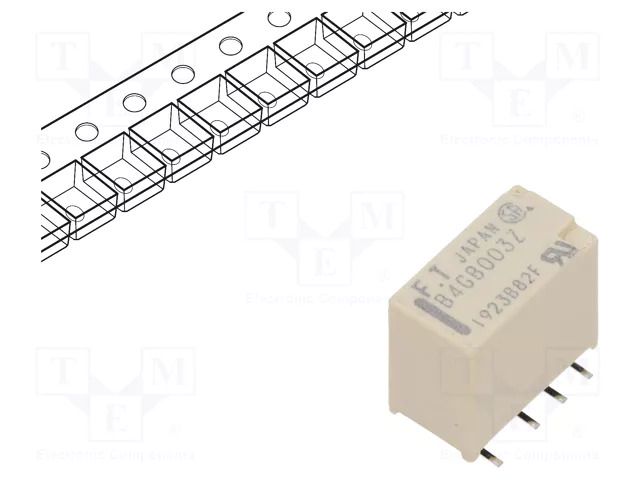 Relay: electromagnetic; DPDT; Ucoil: 3VDC; 2A; 0.3A/125VAC; FTR-B4 FCL Components FTR-B4GB003Z-B05