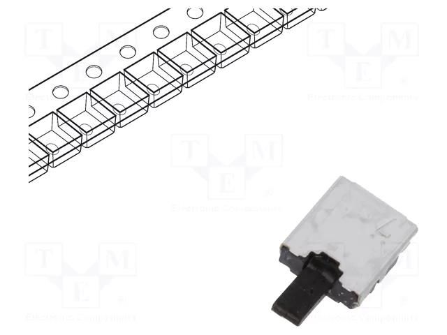Switch: detecting; Pos: 2; SPST; 0.01A/5VDC; Leads: curved; 500mΩ PANASONIC ESE13H01B