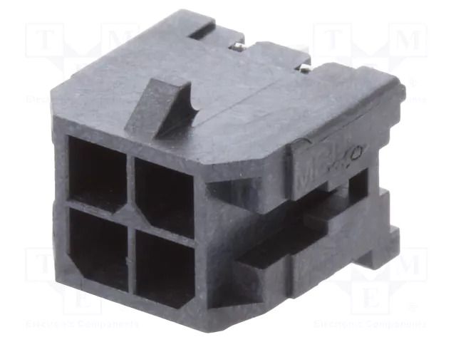 Connector: wire-board; socket; male; PIN: 4; Micro-Fit 3.0; THT; 3mm MOLEX MX-43045-0413