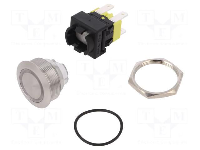 Switch: vandal resistant; Pos: 2; DPDT; 16A/250VAC; IP65; ON-OFF CANAL ELECTRONIC PS5210RHBUD0RAC