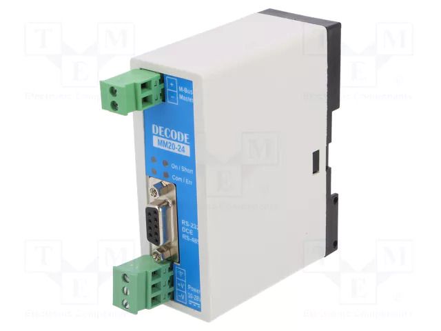 Converter; RS232/RS485/M-BUS; 10÷28VDC; for DIN rail mounting DECODE MM20-24
