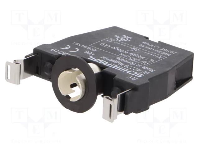 Lamp socket; 22mm; EF; -25÷75°C; Illumin: BA9S,LED; IP20 SCHMERSAL 101006529