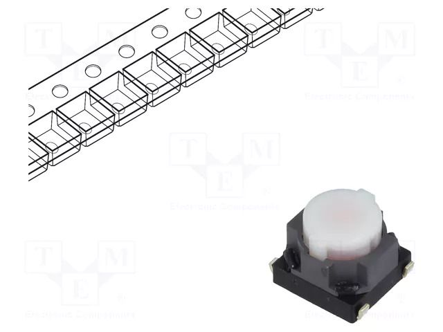 Microswitch TACT; SPST; Pos: 2; 0.02A/15VDC; SMT; none; 6.1x6x3.5mm PANASONIC EVQP1905M