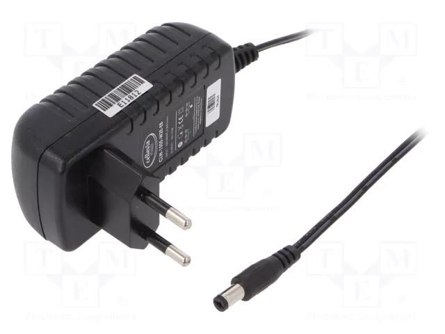 Power supply: switching; mains,plug-in; 5VDC; 3A; 15W; Out: 5,5/2,1 CELLEVIA POWER CLW-1505-W2E-EB
