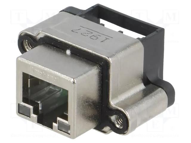 Connector: RJ45; socket; with LED; IP67; for panel mounting; THT AMPHENOL COMMUNICATIONS SOLUTIONS MRJR9381MC