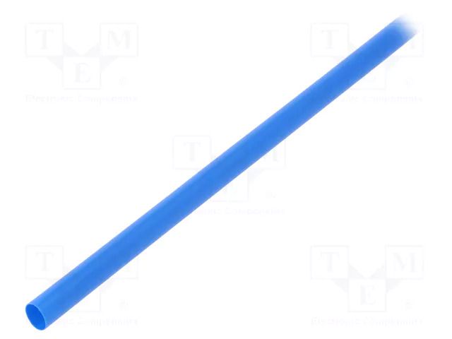 Heat shrink sleeve; thin walled; 3: 1; 6mm; L: 1m; blue; GTI 3000 3M GTI3000-6/2-BL