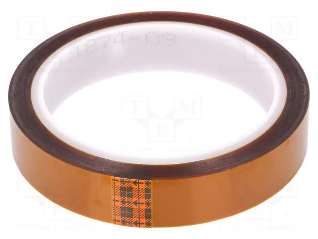 Tape: high temperature resistant; Thk: 0.07mm; 62%; amber; W: 19mm 3M 3M-5413-19