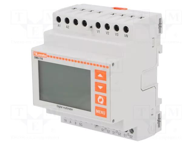 Meter: network parameters; for DIN rail mounting; LCD; 128x80 LOVATO ELECTRIC DMG210L01