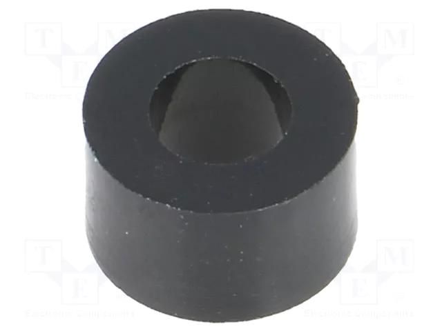 Spacer sleeve; cylindrical; polyamide; L: 6mm; Øout: 10mm; black DREMEC DR3810/5.2X6