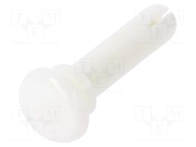 Rivet; polyamide; L.rivet: 15mm; Panel cutout diam: 4.1mm; white DREMEC DR8G4024.0X14.0W