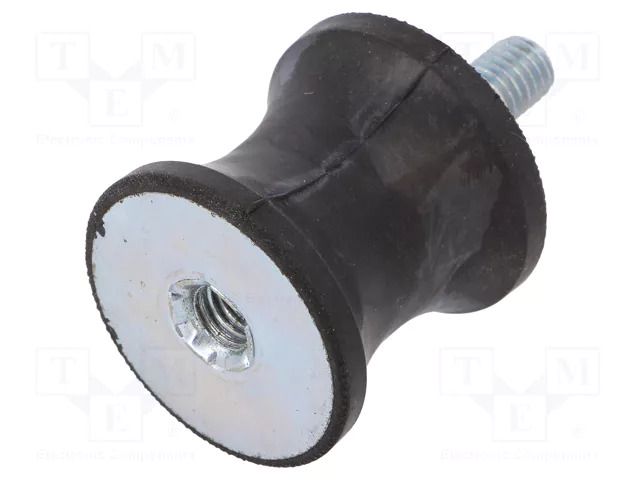 Vibration damper; M8; Ø: 35mm; rubber; L: 34mm; Thread len: 23mm ELESA+GANTER DVC2-433961