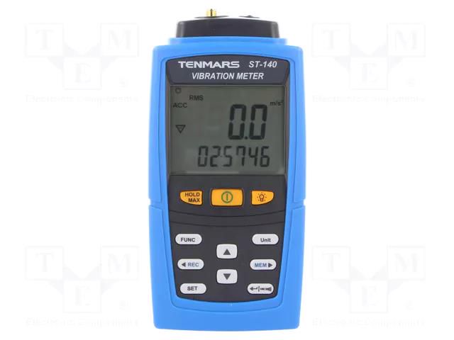 Vibrometer; Display: LCD; 1,999mm,199,9m/s2,199,9mm/s; 0.01÷1kHz TENMARS ST-140