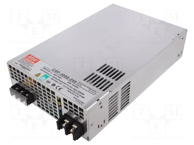 Power supply: switching; for building in,modular,programmable MEAN WELL CSP-3000-250