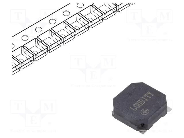 Sound transducer: electromagnetic signaller; SMD; 2.73kHz; 90mA LOUDITY LD-BZEN-0803-A