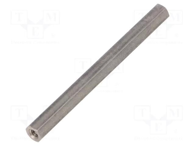 Screwed spacer sleeve; 80mm; Int.thread: M4; hexagonal DREMEC TFF-M4X80/DR146