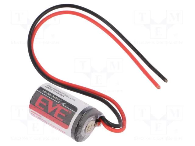 Battery: lithium; 1/2AA,1/2R6; 3.6V; 1200mAh; non-rechargeable EVE BATTERY EVE-ER14250/PR