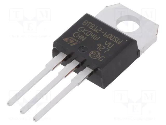 Triac; 600V; 12A; TO220AB; Igt: 10mA; logic level STMicroelectronics BTB12-600SWRG