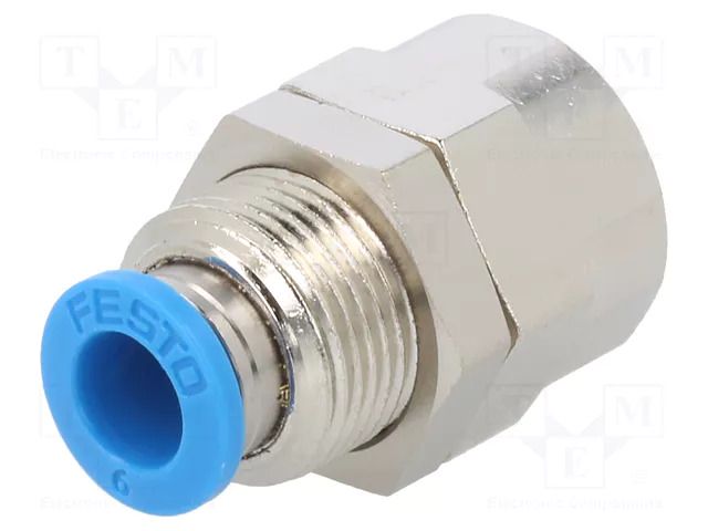 Push-in fitting; threaded,straight; -0.95÷6bar; Thread: G 1/4" FESTO QSSF-1/4-6-B