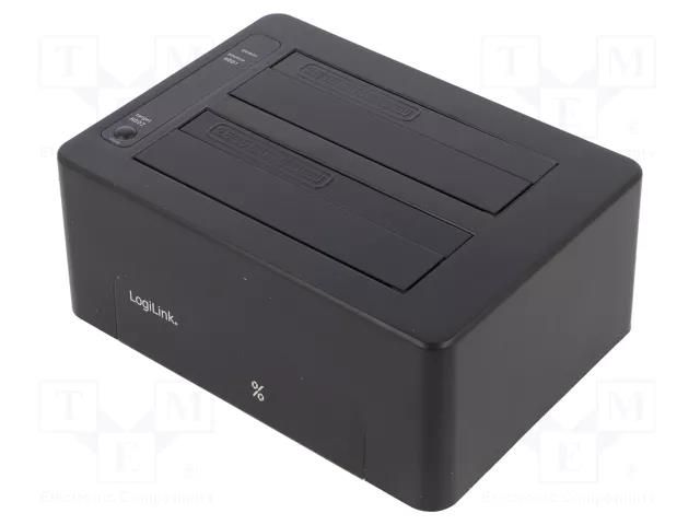 Docking station; USB 2.0,USB 3.0; Poles number: 2; black LOGILINK QP0029