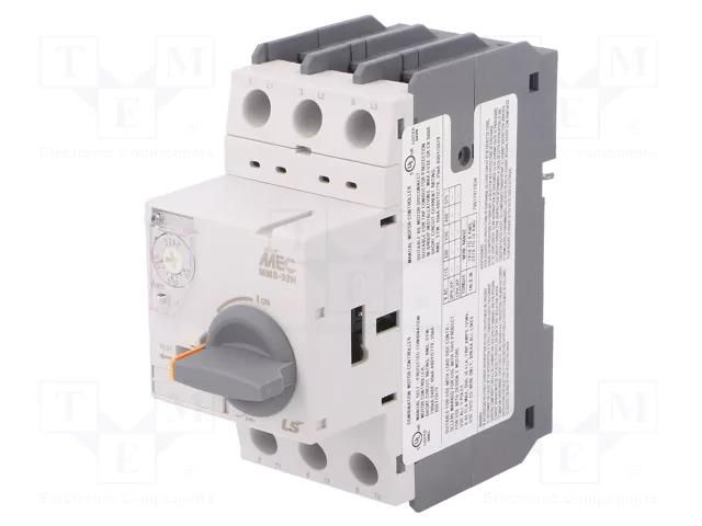 Motor breaker; 0.12kW; 220÷690VAC; for DIN rail mounting; IP20 LS ELECTRIC MMS-32H-0.63A
