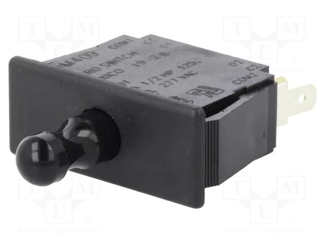 Switch: door; Pos: 2; DPDT; 10A/125VAC; black; Leads: connectors HONEYWELL 2DM409