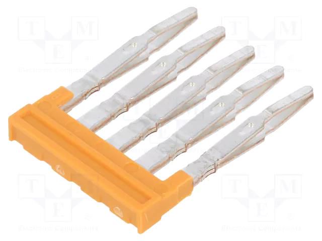 Comb bridge; orange; A; ways: 5 WEIDMÜLLER ZQV1.5N/5
