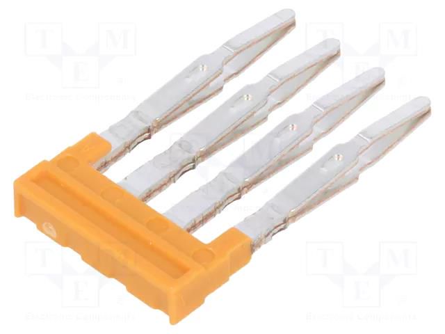 Comb bridge; orange; A; ways: 4 WEIDMÜLLER ZQV1.5N/4