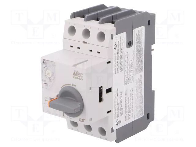 Motor breaker; 0.25kW; 220÷690VAC; for DIN rail mounting; IP20 LS ELECTRIC MMS-32H-1A