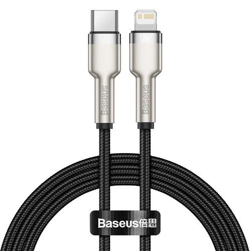 Baseus Cafule Series Metal Data USB-C / Lightning 20W PD cable 1 m - black, Baseus 6953156202061 6953156202061