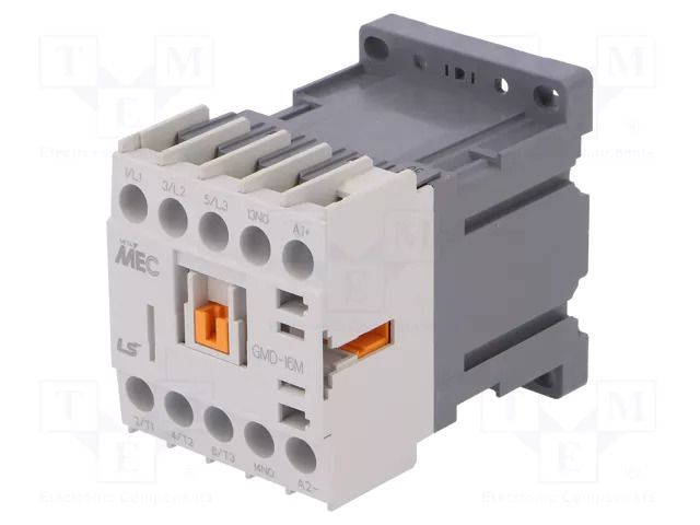 Contactor: 3-pole; NO x3; Auxiliary contacts: NO; 24VDC; 16A; IP20 LS ELECTRIC GMD-16M-24VDC-1A