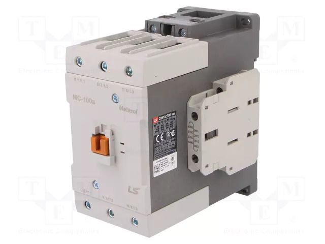 Contactor: 3-pole; NO x3; Auxiliary contacts: NO + NC; 230VAC LS ELECTRIC MC-100A-230VAC