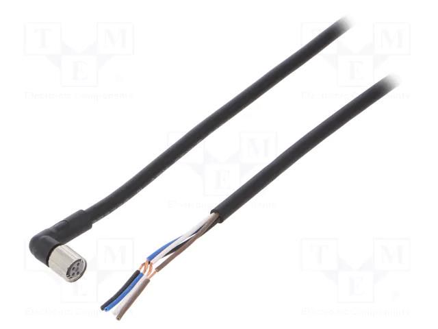 Cable: for sensors/automation; M8; PIN: 4; angled; Len: 5m; plug OMRON XS3FM8PVC4A5M