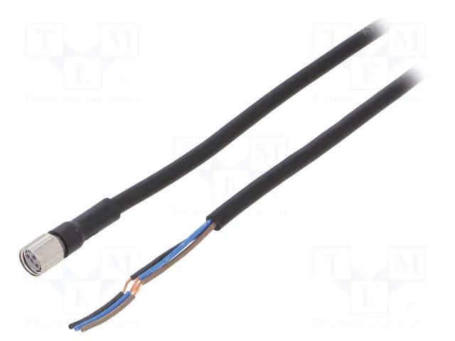 Cable: for sensors/automation; M8; PIN: 3; straight; Len: 2m; plug OMRON XS3FM8PVC3S2M