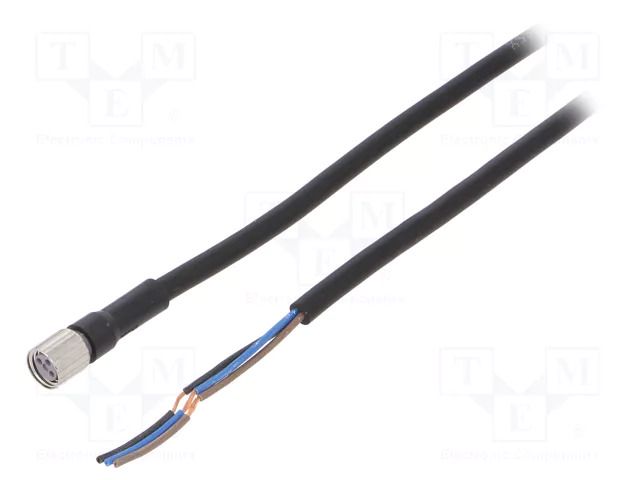 Cable: for sensors/automation; M8; PIN: 3; straight; Len: 2m; plug OMRON XS3FM8PVC3S2M