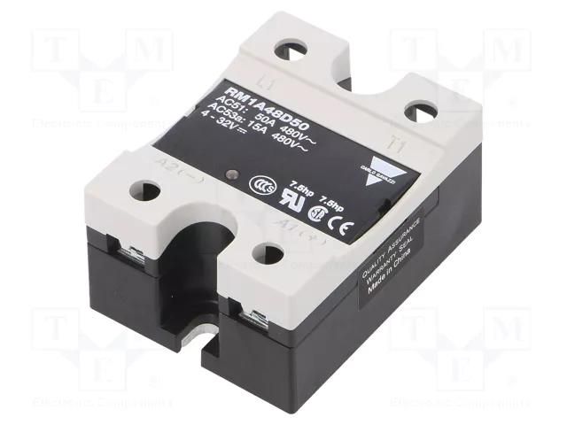 Relay: solid state; Ucntrl: 4÷32VDC; 50A; 42÷530VAC; RM1; 1-phase CARLO GAVAZZI RM1A48D50