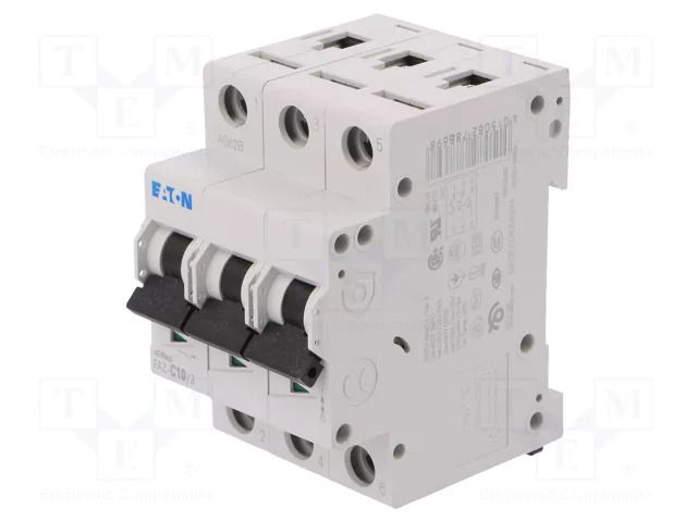 Circuit breaker; 230/400VAC; Inom: 10A; Poles: 3; Charact: C; 15kA EATON ELECTRIC FAZ-C10/3