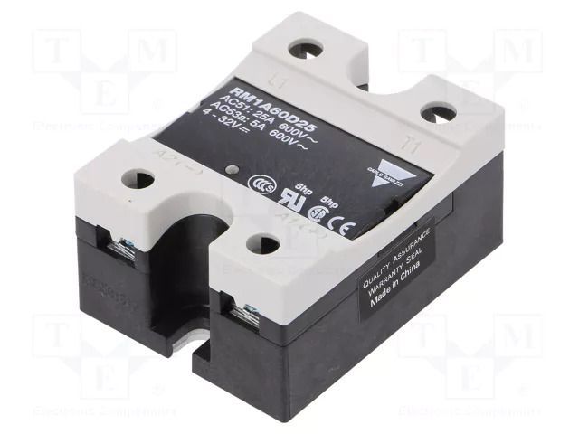 Relay: solid state; Ucntrl: 4÷32VDC; 25A; 42÷660VAC; RM1; 1-phase CARLO GAVAZZI RM1A60D25