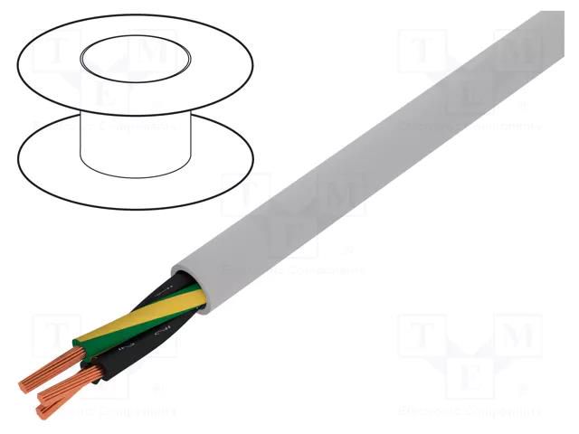 Wire; JZ-500; 3G2.5mm2; unshielded; 300V,500V; Cu; stranded; grey HELUKABEL JZ500/3X2.5