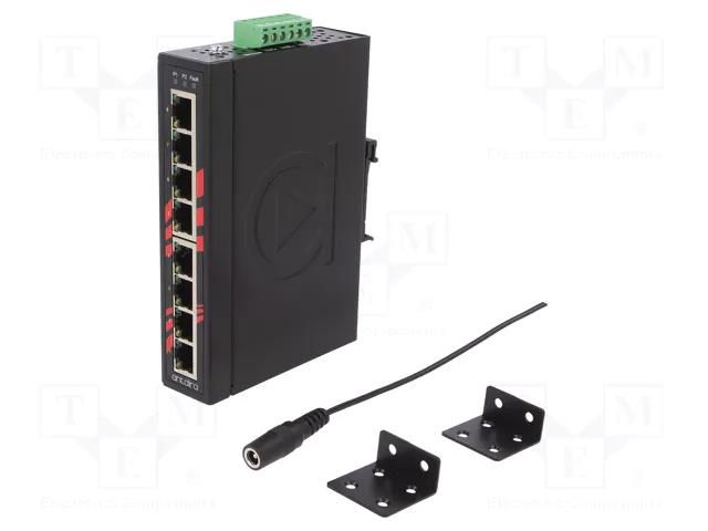 Switch Ethernet; unmanaged; Number of ports: 8; 12÷48VDC; RJ45 ANTAIRA LNX-800A