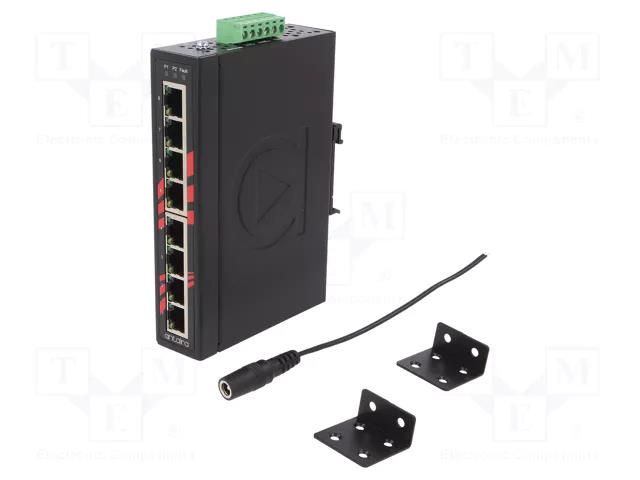 Switch Ethernet; unmanaged; Number of ports: 8; 12÷48VDC; RJ45 ANTAIRA LNX-800A-T