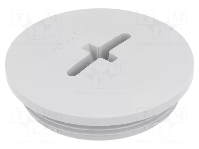 Stopper; M40; 1.5; IP68; polyamide; dark grey; SKINDICHT®; 8mm LAPP BLK-GL-M40+O-R7001