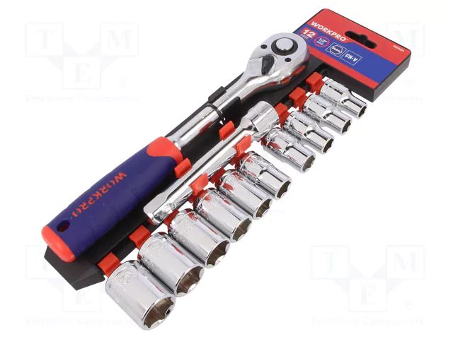 Wrench-set; 6-angles,socket spanner; 12pcs. Workpro WP-W003024WE