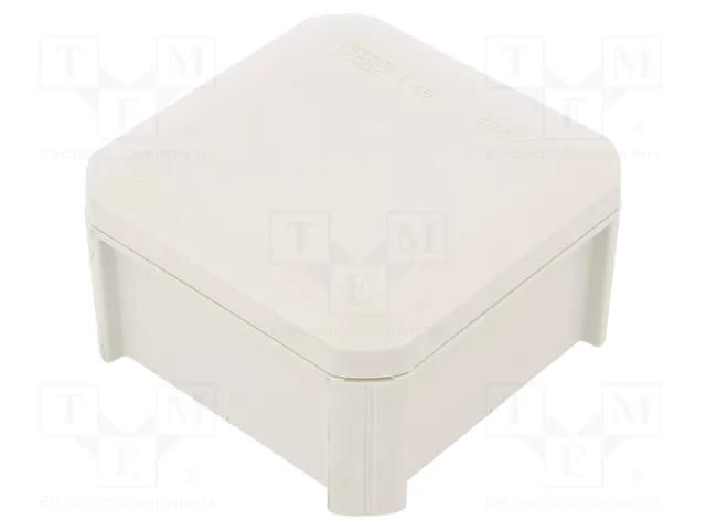 Enclosure: junction box; X: 90mm; Y: 90mm; Z: 52mm; polypropylene PP OBO BETTERMANN OBO-2007223