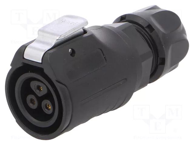 Connector: circular; plug; female; MRD; 10A; PIN: 3; IP67; straight AMPHENOL COMMUNICATIONS SOLUTIONS MRDBR03M16000
