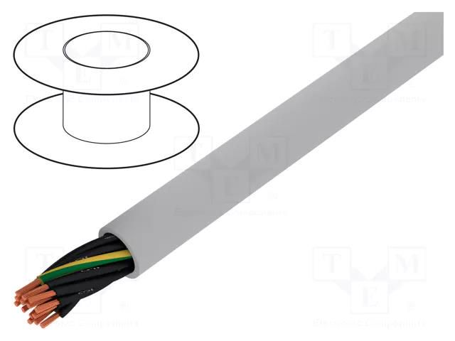 Wire; JZ-500; 14G0.75mm2; unshielded; 300V,500V; Cu; stranded; grey HELUKABEL JZ500/14X0.75