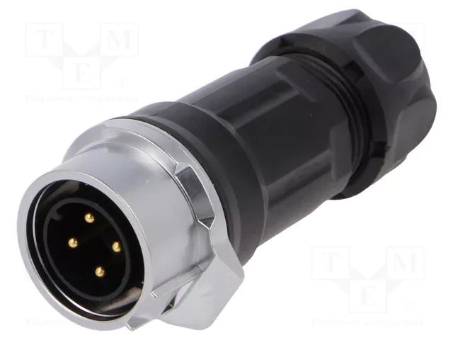 Connector: circular; plug; male; MRD; 10A; PIN: 4; IP67; straight AMPHENOL COMMUNICATIONS SOLUTIONS MRDBG04M17000