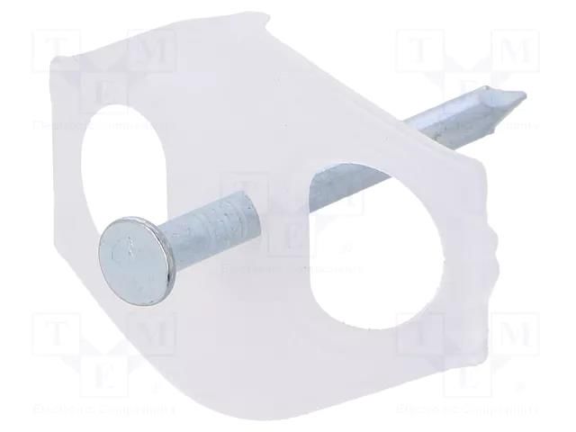 Holder; transparent; Cable P-clips; with a nail OBO BETTERMANN OBO-2222833