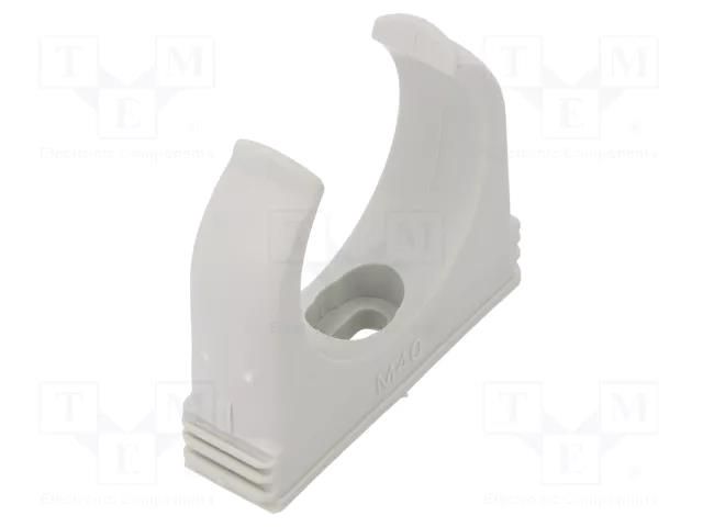 Bracket; polypropylene; light grey; W: 57.3mm; H: 51mm; Thk: 16mm OBO BETTERMANN OBO-2149028