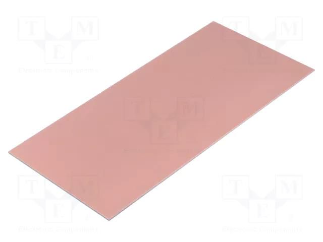 Laminate; aluminium; 1mm; L: 210mm; W: 100mm; Coating: copper SOLDER PEAK L100X210AL10/35